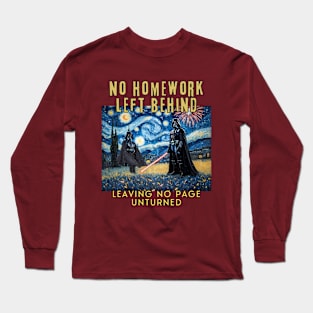 No Homework Left Behind, Leave no page unturned Van Gogh Long Sleeve T-Shirt